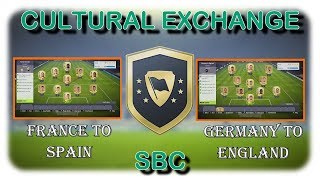 FIFA 18 / CULTURAL EXCHANGE SBC / FRANCE TO SPAIN + GERMANY TO ENGLAND (CHEAP+EASY)