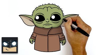 How To Draw Baby Yoda | The Mandalorian