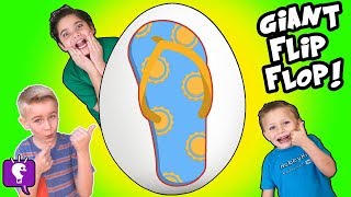 Giant FLIP FLOP EGG with Surprise Toys! Plus, a Huge Floor Piano by HobbyKidsTv