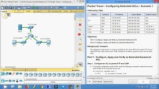 4.2.2.10 Packet Tracer - Configuring Extended ACLs Scenario 1