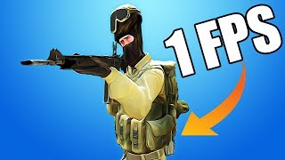 ГАВЕР ИГРАЕТ В CS:GO С 1 FPS ! ?
