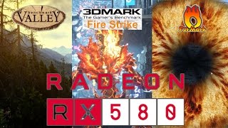 RGB Radeon RX 580 Benchmark "Fire Strike" "Unigine Valley" "3D Mark" "FurMark" Temperature Test