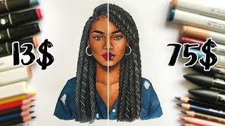 CHEAP VS EXPENSIVE MARKERS- Do You Need Expensive Supplies to Make Good Art?