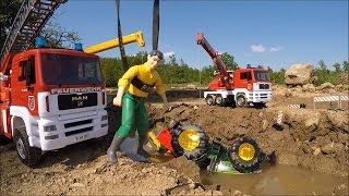 BRUDER RC tractor MUD fall crash fail!!!