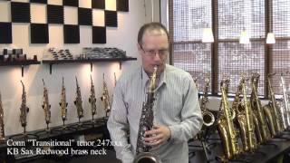 KB Sax necks comparison Conn 247xxx tenor sax