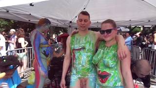 View from Inside the Painting Area | 2017 NYC Body Painting Day | July 22, 2017