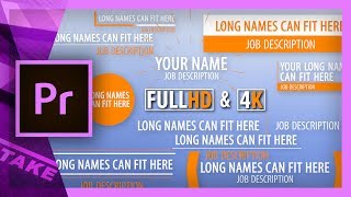 Simple LOWER THIRDS templates for Premiere Pro (FREE) | Cinecom.net