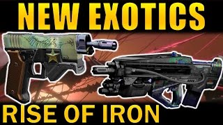 Destiny: NEW Rise of Iron EXOTICS | Sidearm, Warlock Boots, & SIVA Pulse Rifle!
