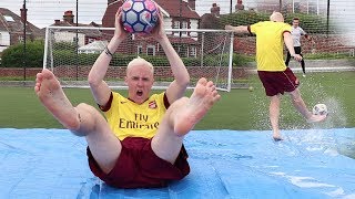 EPIC BAREFOOT FOOTBALL CHALLENGES | THEO VS CHARLIE #9