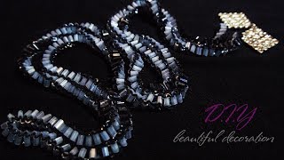TUTORIAL.Жгут из бисера.Beadcrochet bracelet.Diy.МАСТЕР - КЛАСС