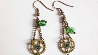 fabriquer une paire de boucles d'oreilles steampunk