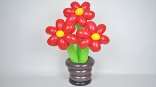 Подставка для цветов из шаров / DIY Stand for flowers of balloons