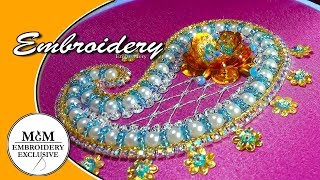 Embroidery  Beadwork Paisley * Beautiful handmade embroidery design