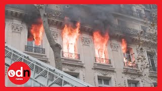 Major Fire RAGES Near Famous Paris Opera