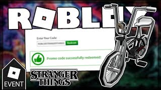 [EVENT] ROBLOX STRANGER THINGS MIKE'S BIKE PROMO CODE 2019 [WORKING]
