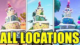 Fortnite Birthday Cake Challenge: ALL BIRTHDAY CAKE LOCATIONS [Guide]