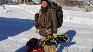 выживание в лесу зимой. Одиночный зимний четырехдневный поход. испытание палатки с печкой пошехонкой
