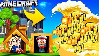 ? BAZA VS BLAZE TSUNAMI - MINECRAFT TSUNAMI CHALLENGE | Vito VS Bella