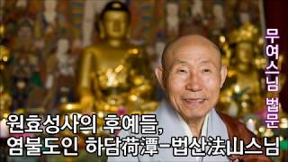 우리 시대의 원효元曉, 염불도인 하담荷潭스님-법산法山스님 이야기(무여스님 법문)