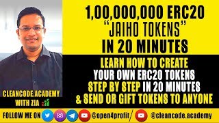 Learn How to Create Your Own Ethereum ERC20 Token Cryptocurrency in Just 20 Minutes
