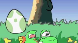 yoshi, egg, and melon