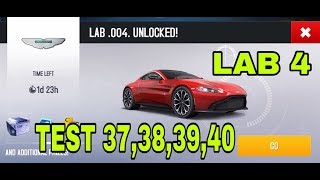 Asphalt 8 R&D Test 37,38,39,40 lab 4 Aston Martin Vantage 2018
