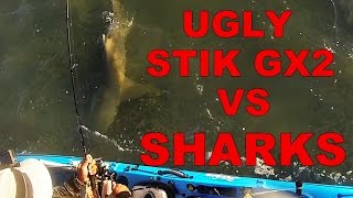 Fishing Rod Challenge! Ugly Stik GX2 VS. BIG Sharks