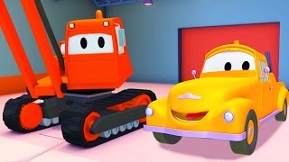 Tom der Abschleppwagen und der Abrisskran | Lastwagen Bau-Cartoon-Serie für Kinder