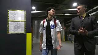 Lonzo Ball arrives to Staples Center in a Dodgers jersey | ESPN