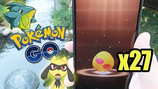 ¡A por GIBLE y RIOLU SHINY ABRIENDO 27 HUEVOS del EVENTO de SINNOH en Pokémon GO! [Keibron]