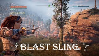 Horizon: Zero Dawn: Tutorial - Blast Sling || kill Multiple Enemies With A Single Blast Bomb