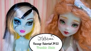 Faceup Tutorial №32 Frankie Stein OOAK Monster High Cutom doll repaint
