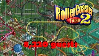 Biggest Rollercoaster Tycoon Park - 8,220 Guests (RCT2 Largest Possible)