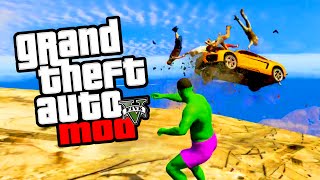 GTA 5 Hulk Mod - SUPERPOWERS HULK & GTA 5 HULK SMASH Skin Mod Gameplay! (GTA 5 PC Mods)