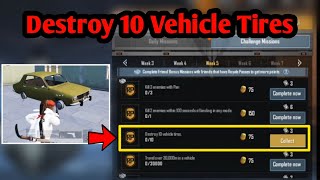 DESTROY 10 VEHICLE TYRE WEEK 5 SEASON 7 RP PUBG MOBILE MISSION || By Flawx Gaming