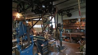 OLD STEAM POWERED MACHINE SHOP  35  Steam engine frame base