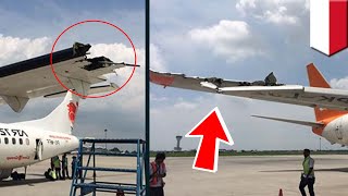 Pesawat Lion Air dan Wings Air tabrakan di bandara Medan - TomoNews