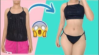 ✂️COMO FAZER BIQUÍNI USANDO UMA BLUSA - Passo a Passo fácil