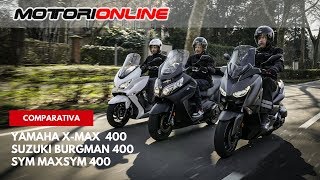 Suzuki Burgman 400 - Yamaha X-Max 400 - Sym MaxSym 400 | Comparativa
