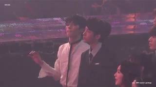 170119 NCT TAEYONG cute reaction to SEVENTEEN,TWICE,BTS,EXO @ Seoul Music Awards 2017