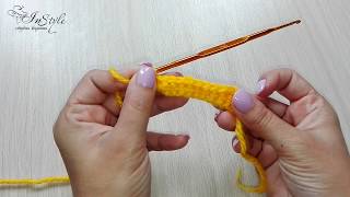 Соединительный столбик (полустолбик). Вязание крючком. (slip stitch crochet)