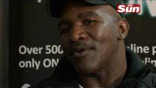 Evander Holyfield says Floyd Mayweather has it all to lose against Manny Pacquiao