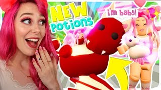 HOW TO TURN YOUR PETS INTO BABIES! Roblox Adopt Me New Pet Potions Update!