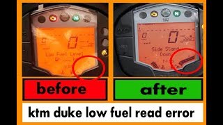 ktm duke 125 low fuel display error fix