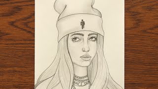 How To Draw Billie Eilish Easy | Billie Eilish Drawing