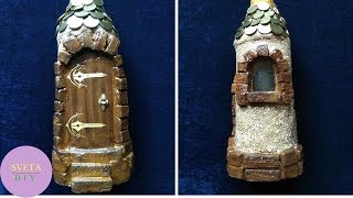 Декор бутылок монетами своими руками. Как декорировать бутылку. Делаем домик из бутылки мастер класс
