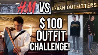 $100 OUTFIT CHALLENGE | URBAN OUTFITTERS VS H&M