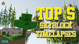 ✔ Minecraft: Top 5 SkyBlock Timelapses!