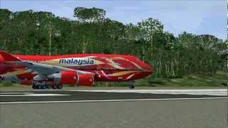 FSX HD PMDG MALAYSIA AIRLINES B747-400 PHUKET INTL (VTSP) TO KUALA LUMPUR (WMKK)