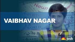JEE Advanced Exam Strategy by Topper | JEE Advanced Vaibhav Nagar Interview